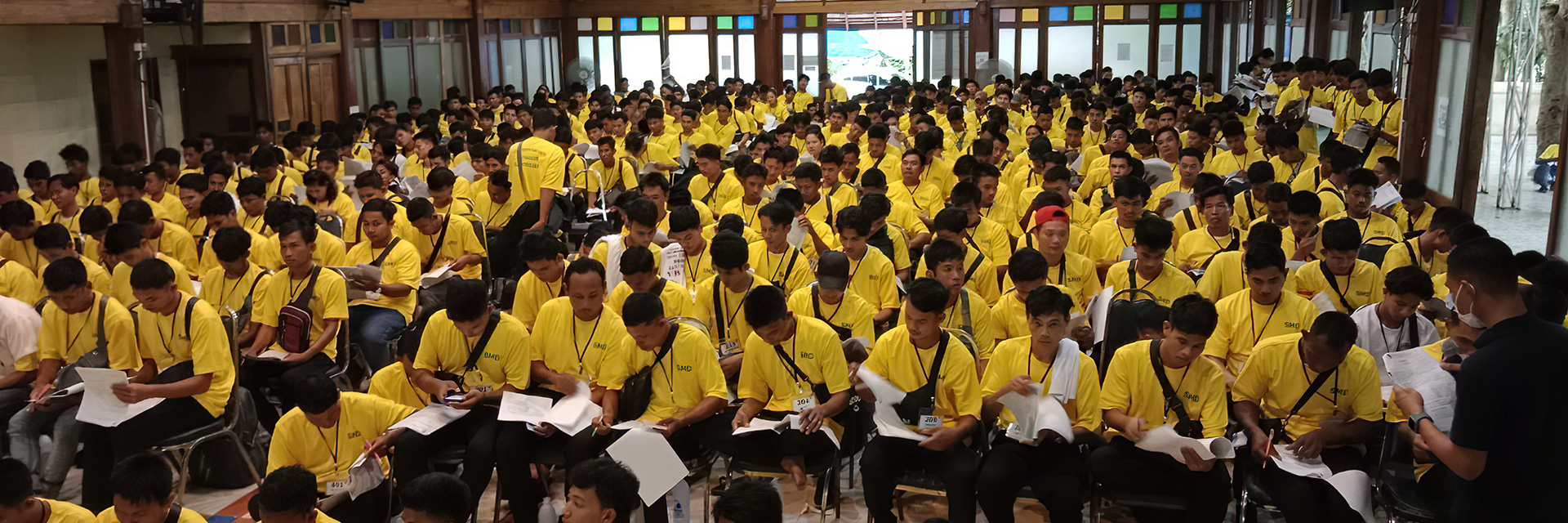 Workers at orientation